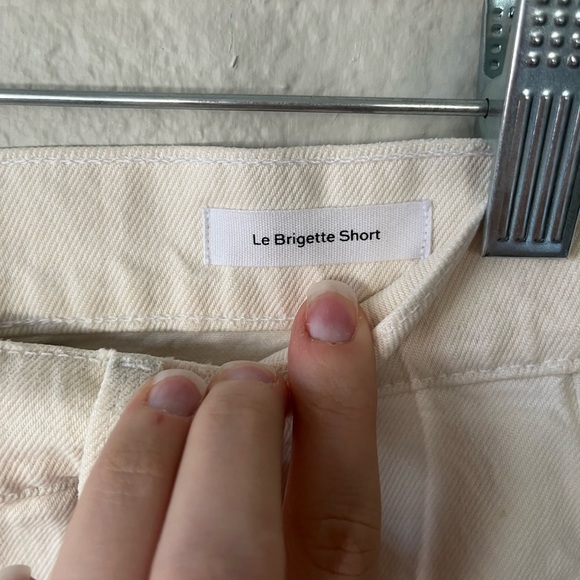 FRAME Two Tone White & Blue Le Bridgette High Waisted Short Women’s Size 25 NWT - Picture 8 of 16